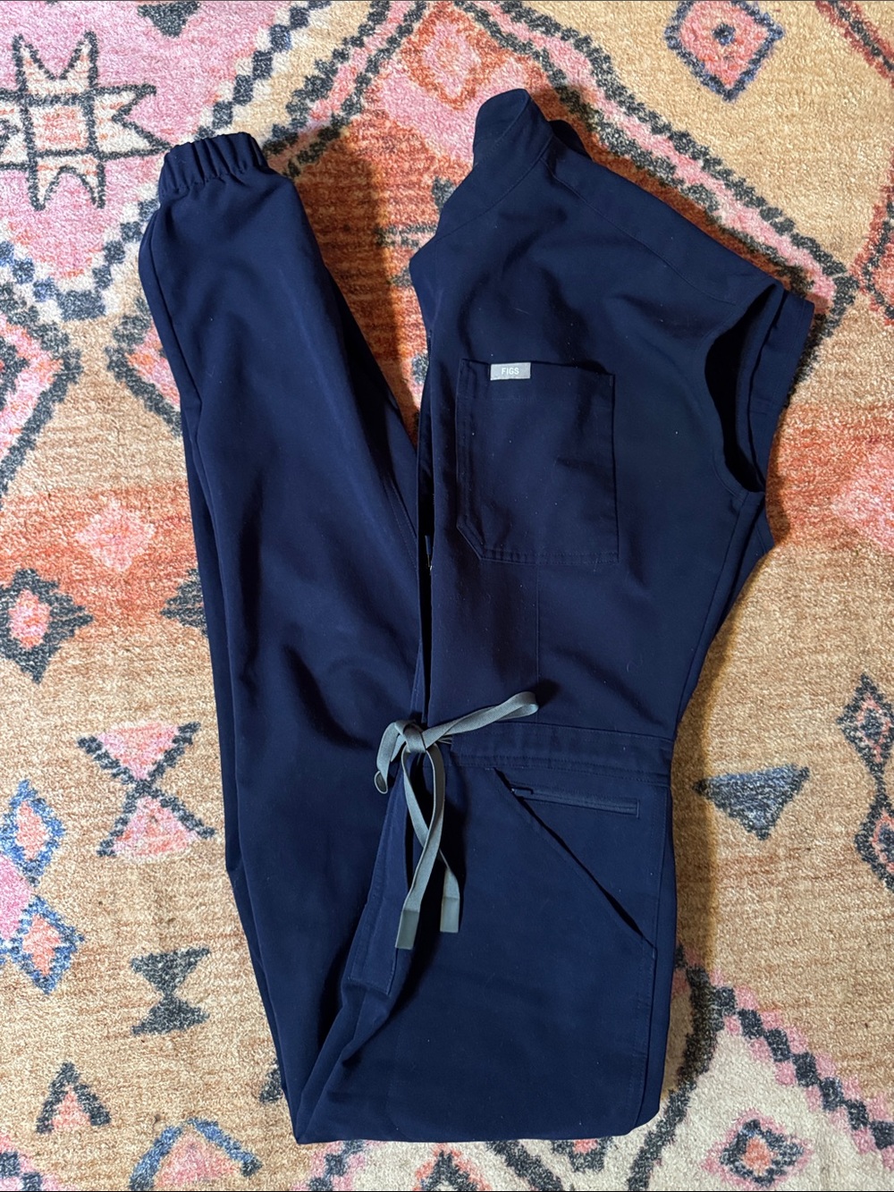 Figs Rafaela Jogger Jumpsuit in Navy Size Small